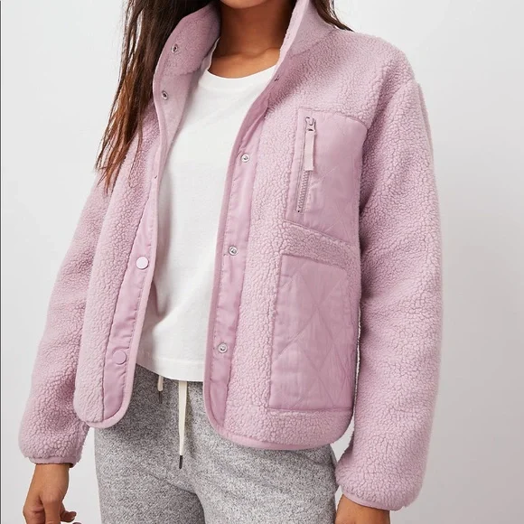 Rails Jackets Coats Rails Sherpa Fleece Lorna Lilac Snap
